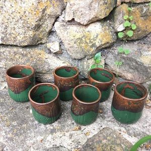 Set of 6 ceramic mugs